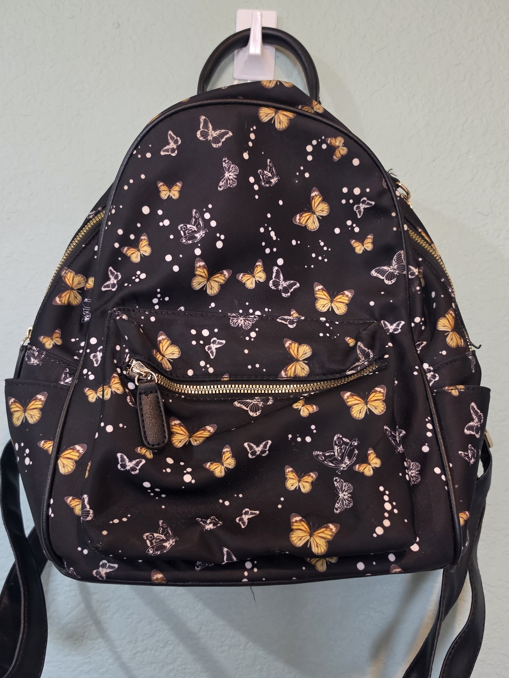 LD Brand Mini Black Backpack Butterflies Butterfly All Over Print Y2k 90s Style
